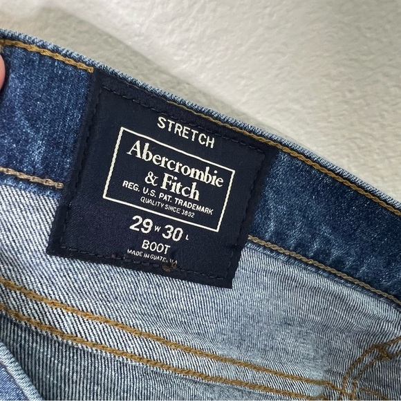 Abercrombie & Fitch Bootcut Jeans Blue Stretch Denim Medium Wash Size 29x30 - Picture 11 of 12
